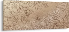 Obraz - Kreslené kvety (120x50 cm)