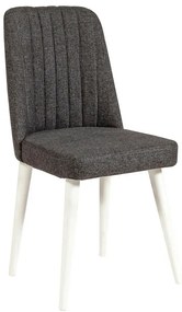 Antracitová zamatová jedálenská stolička Stormi Sandalye – Kalune Design