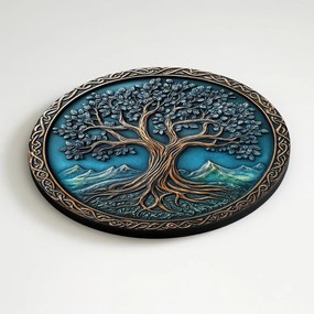 DUBLEZ | Drevený obraz - Keltský strom života - Arbor