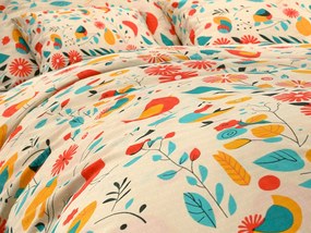 Krepové obliečky RETRO BIRD farebné Rozmer obliečky: 70 x 90 cm | 140 x 200 cm