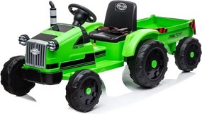 LEAN CARS Batériový traktor s prívesom CH9959 zelený