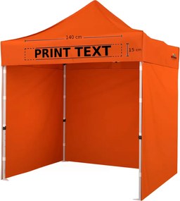 Nožnicový stan s vlastnou reklamnou potlačou model SUPER - 2x2 - Oranžová
