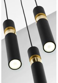 Jupiter 2013 - Luster na lanku ALAS 3xGU10/10W/230V čierna/zlatá