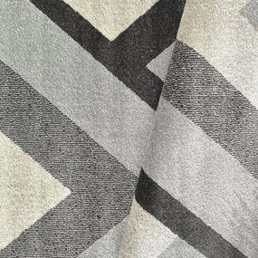 DY Moderný sivý koberec s geometrickým vzorom Ladon 04 Rozmer: 120x170 cm