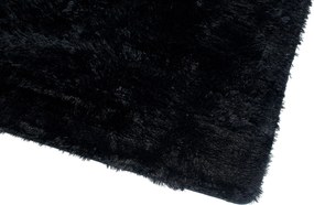 TA Koberec BLACK BLACK SILK Čierny Obdĺžnikový Rozmer: 80x150 cm