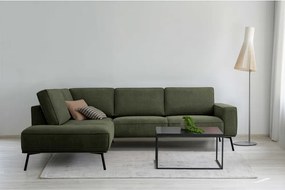Tmavozelená ženilková rohová pohovka (ľavý roh/do L) Amsterdam – Scandic