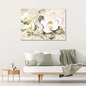 Gario Obraz na plátne Príroda s bielymi kvetmi Rozmery: 90 x 60 cm