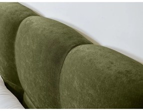 Zelená čalúnená dvojlôžková posteľ s roštom 180x200 cm Kumo – Bobochic Paris