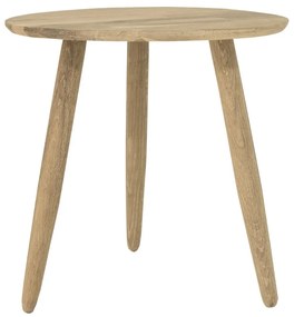 Odkladací stolík z dubového dreva Canett Uno, ø 40 cm