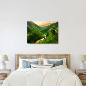 Obraz - Ryžové terasy Mu Cang Chai (70x50 cm)