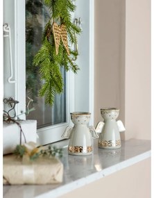 Kameninové svietniky v súprave na čajovú sviečku 2 ks Faella – Bloomingville