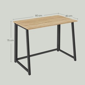 Set do pracovne ZARIMO stôl 80x40 cm dub sonoma + kreslo AVOLA VELVET čierne