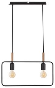 Luster na lanku FRAME 2xE27/60W/230V čierna