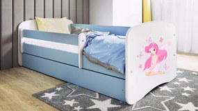 XXXLutz POSTEĽ PRE DETI A MLÁDEŽ 80/160 cm, modrá, biela MID.YOU - Detské izby - 00214200021M