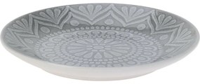 Kameninový dezertný tanier Ethnic, pr. 20 cm, sivá