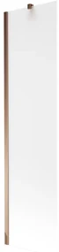 Mexen Next, vaňová zástena 1-krídlová 50 x 150 cm, fixné krídlo, 6 mm námraza sklo, ružové zlato profil, 895-050-000-00-30-60