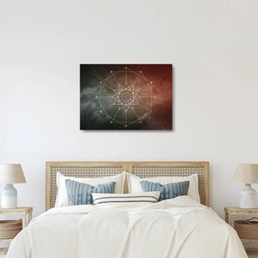 Sklenený obraz - Vesmírny dodecagram (70x50 cm)