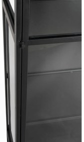 Čierna kovová vitrína 70x170x35 cm Rob – White Label