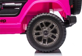 LEAN CARS Batéria pre vozidlá Jeep Rubicon 4x4 DK-JWR556 4x200W 24V ružová