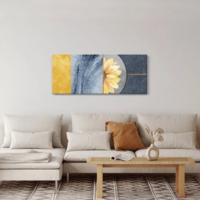 Obraz - Tvary a kvet (120x50 cm)