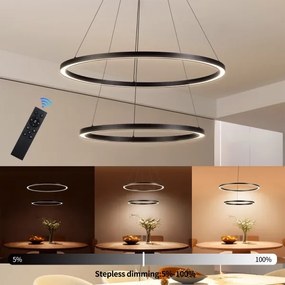 Brilagi - stmievateľný LED luster na lanku PORTOFINO LED/98W/230V pr. 80 cm čierna +DO