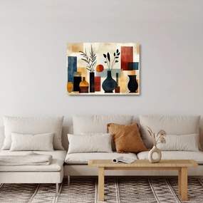Sklenený obraz - Kubistické vázy (70x50 cm)