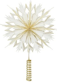 House Doctor Vianočná ozdoba / špica na stromček Alsta White and Golden