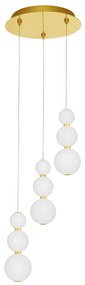 Dizajnový LED luster Perla 31 zlaté