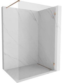 Mexen Lunar sprchová stena pravá 80 x 200 cm, 8mm číre sklo, medená matná, 830-080-000-65-00-P