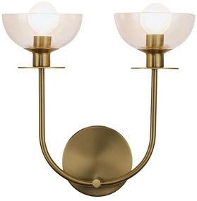 Alora Mood ALM-SYLVIA-2WB-BG-CL - Nástenné svietidlo SYLVIA 2xE14/40W/230V zlaté