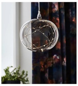 Sivá závesná vianočná svetelná dekorácia ø 18 cm Lina – Markslöjd