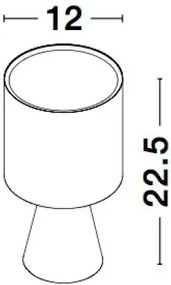 Dizajnová stolová lampa Zero 12 biele