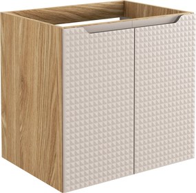 Comad Kúpeľňová skrinka pod umývadlo Luxor Beige 60 béžová/dub olejovaný