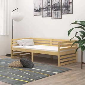 Denná posteľ s matracom 90x200 cm borovicové drevo