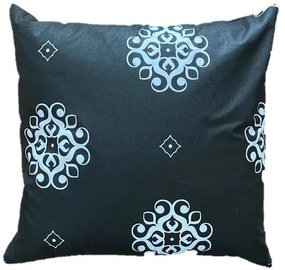INTERMEDIC SK Obliečka na vankúš Čierna a biely ornament 40x40 cm