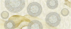 Obraz - Abstrakcia, mramorové kruhy (120x50 cm)
