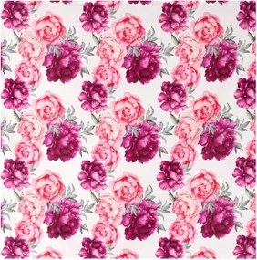 Obrus Ružové pivonky, 80x80 cm%