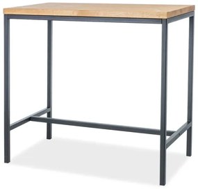 Barový stôl Marisela (dub + čierna). Vlastná spoľahlivá doprava až k Vám domov. 1050488