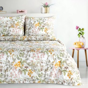 RENFORCÉ OBLIEČKY PAULA 200X220 CM, 2 KS 70X80 CM KVETY