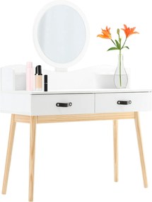 CH Biela toaletná skrinka so zrkadlom 100 x 40 x 139 cm *1602