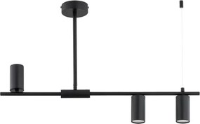 Luster na tyči URANOS 3xGU10/10W/230V čierny