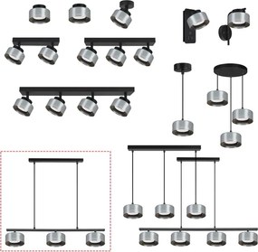 BRILAGI - LED RGB stmievateľný luster AURA LUX 3xGX53/14W/230V Wi-Fi Tuya čierna/dymová