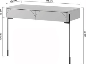 Konzolový stolík Sonatia 100 cm so zásuvkami - kašmírová