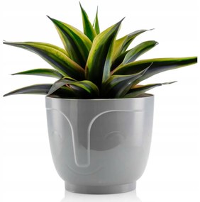 Kvetináč ZOE 16 cm sivý