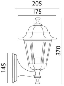 Vonkajšie nástenné svietidlo 1xE27/60W/230V IP44 čierna