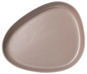 Servírovací tanier Curve Stoneware, veľký – teplý sivý