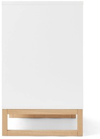 Umývadlová skrinka s dvierkami a poličkou naboku