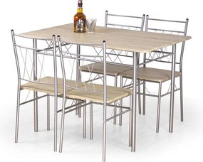 Jedálenský set Feeny (pre 4 osoby) (dub sonoma). Vlastná spoľahlivá doprava až k Vám domov. 770471