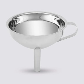 Kovový lievik so sitkom Chrome, (fi) 13 cm