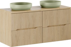 Comad Kúpeľňová skrinka s doskovými umývadlami set Nordic Cremona 120 dub cremona